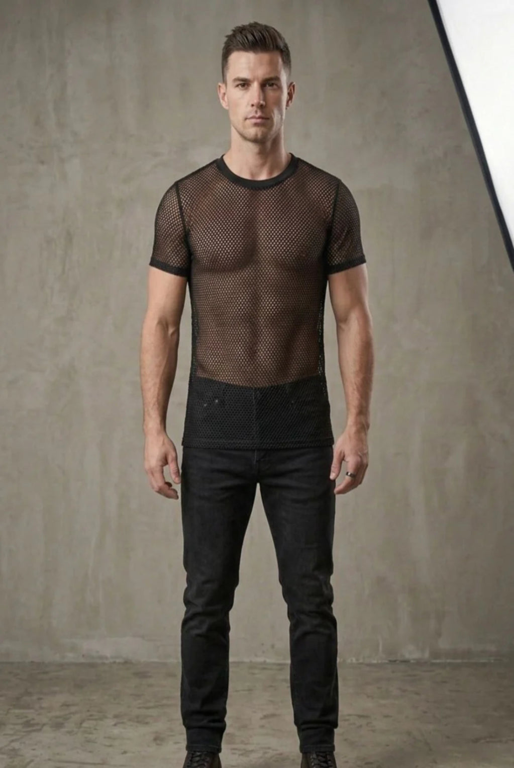 Premium Black Mesh Shirt